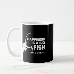 Caneca De Café Felicidade Vintage da Pesca É Um Grande Peixe E Um