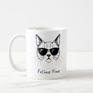 Caneca De Café Feline Fine