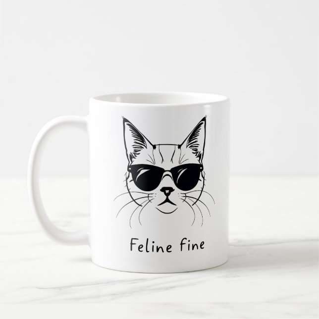 Caneca De Café Feline Fine (Esquerda)