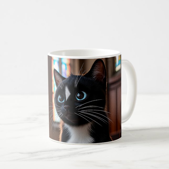 Caneca De Café Felini em Dublin - Santa Purr-fection (Frente Esquerda)