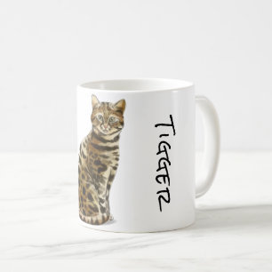 Caneca De Café Felino Bengala
