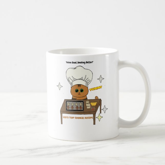 Caneca De Café Felino Bom, Cheirando Melhor (Direita)