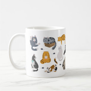 Caneca De Café Felinos animados
