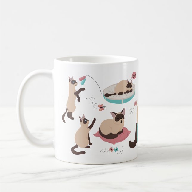 Caneca De Café Felinos animados (Esquerda)