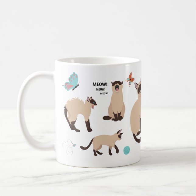 Caneca De Café Felinos animados (Esquerda)