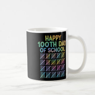 Caneca De Café Feliz 100º Dia de Coluna, Tie Dye 100 Dias Mais In