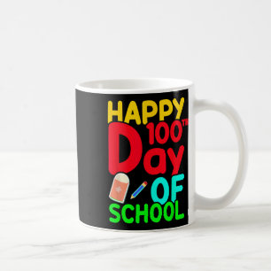 Caneca De Café Feliz 100º Dia De Escola 100 Dias Alunos Fofos B