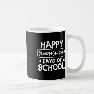 Caneca De Café Feliz 100 Dias de Equação Matemática Escolar 100º