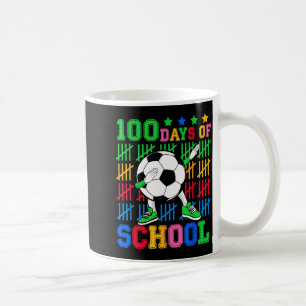 Caneca De Café Feliz 100 Dias De Escola Dabbing Bola De Futebol C