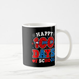 Caneca De Café Feliz 100 Dias De Escola Tema Teia De Aranha Aluno