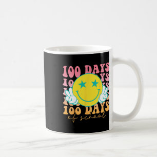 Caneca De Café Feliz 100 Dias De Rosto De Sorriso Feliz Da Escola