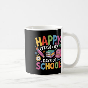 Caneca De Café Feliz 100 Dias Escola Equação Matemática Seis Sete
