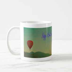 Caneca De Café Feliz 102º Aniversário Balão de Ar Quente