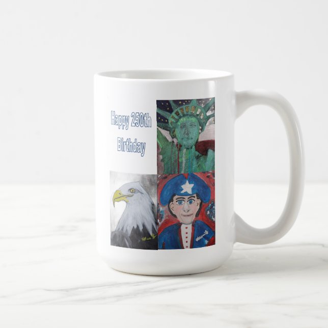 Caneca De Café Feliz 250º Aniversário! (Direita)
