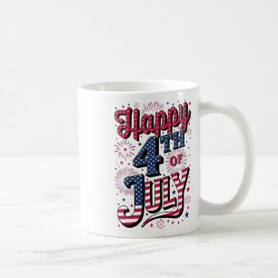 Caneca De Café Feliz 4 De Julho