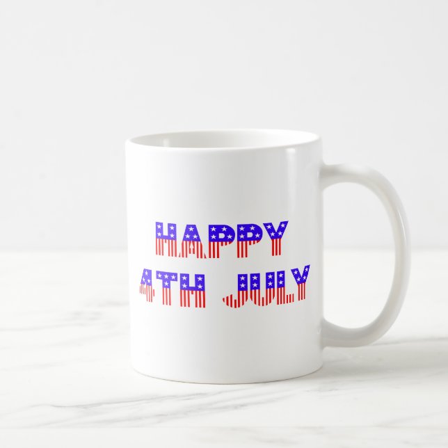 Caneca De Café Feliz 4 de julho (Direita)