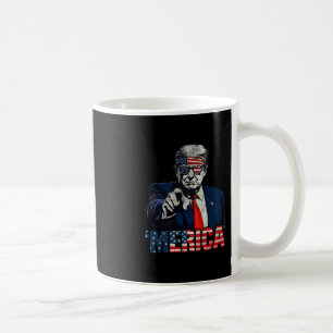 Caneca De Café Feliz 4 de Julho América Trump Bandeira Americana