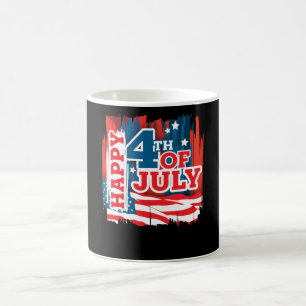 Caneca De Café Feliz 4 de julho - bandeira dos EUA