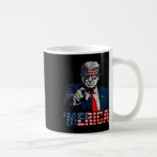 Caneca De Café Feliz 4 de Julho merica Trump Bandeira Americana E