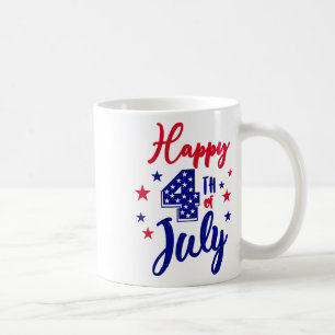 Caneca De Café Feliz 4 De Julho Patriótico Americano Bandeira Men