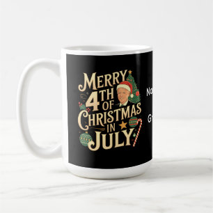 Caneca De Café Feliz 4 de Natal em Julho Piadas do Biden Divertid