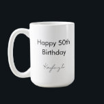 Caneca De Café Feliz 50º Festa de aniversário personalizado<br><div class="desc">Feliz 50º aniversário Mug de café personalizado que você pode personalizar para qualquer ocasião e evento especial. Comprar como presente para alguém especial ou como um presente para si mesmo</div>