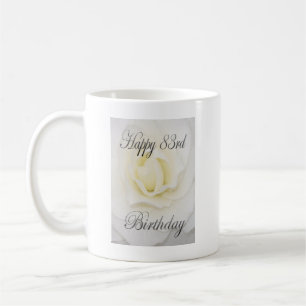 Caneca De Café Feliz 83º aniversário da Flor Branca