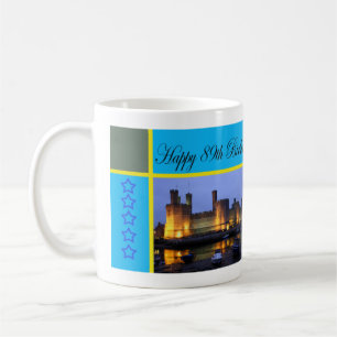 Caneca De Café Feliz 89º aniversário do Castelo Caernarfon