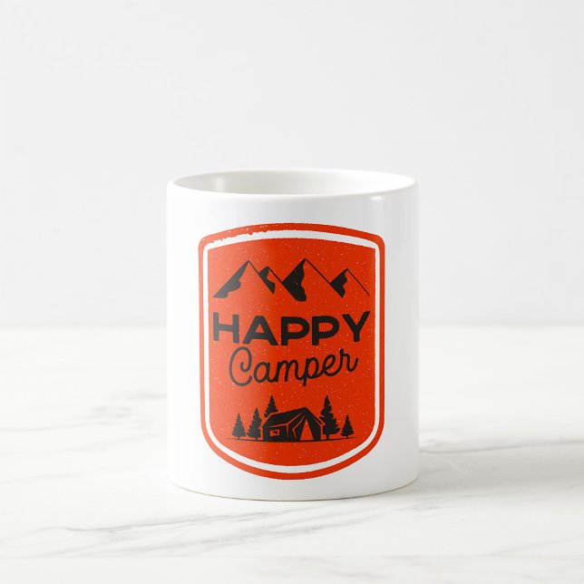 Caneca De Café Feliz Acampante (Criador carregado)