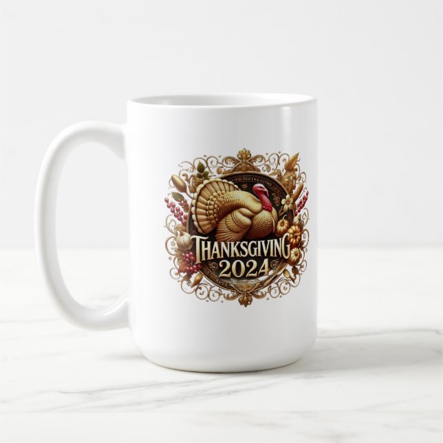 Caneca De Café Feliz Ação de Graças (Esquerda)