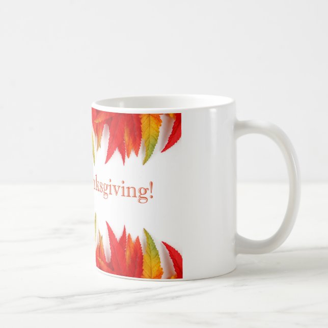 Caneca De Café Feliz Ação de Graças! (Direita)