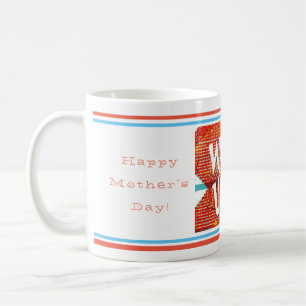 Caneca De Café Feliz Acordar de Dia das Mães, Eu Amo-Te! Editar T