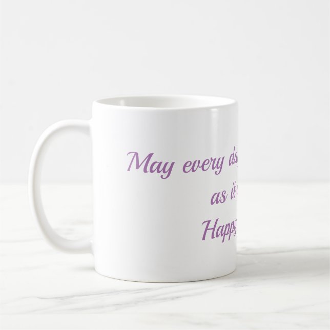 Caneca De Café Feliz aniversário! (Esquerda)