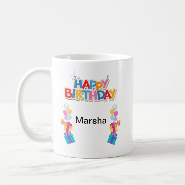 Caneca De Café Feliz aniversário (Esquerda)