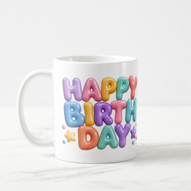 Caneca De Café Feliz Aniversário (Esquerda)