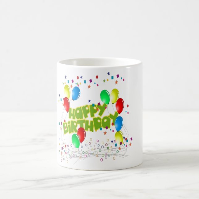 Caneca De Café Feliz aniversário (Centro)