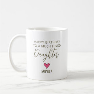 Caneca De Café Feliz Aniversário a uma Filha Muito Amada – Person