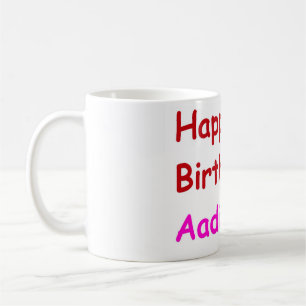 Caneca De Café Feliz aniversário Aadi