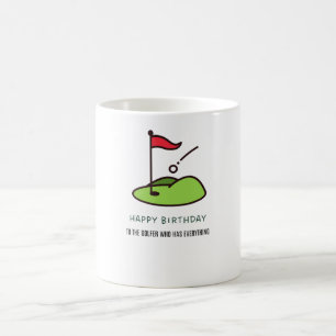 Caneca De Café Feliz aniversário ao golfista que tem tudo