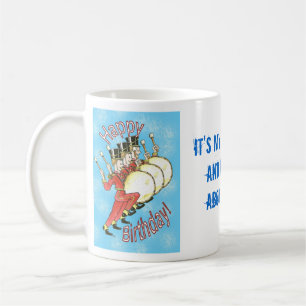 Caneca De Café Feliz Aniversário -Bateristas