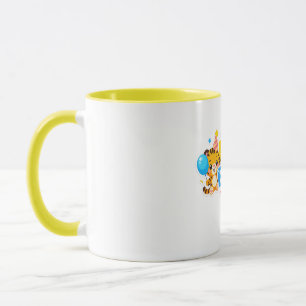 Caneca de Café Feliz Aniversário Bebe Tigre Fofo