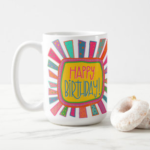 Caneca De Café Feliz Aniversário Bonito Inspirivação Café Mug