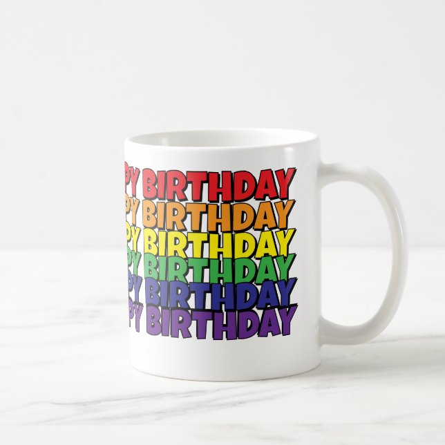 CANECA DE CAFÉ FELIZ ANIVERSÁRIO CAFÉ MUG (Direita)