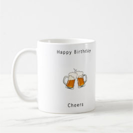 Caneca De Café Feliz Aniversário, Cheers cerveja