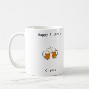 Caneca De Café Feliz Aniversário, Cheers cerveja