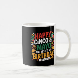 Caneca De Café Feliz Aniversário Cinco De Mayo Tacos Crianças Hom