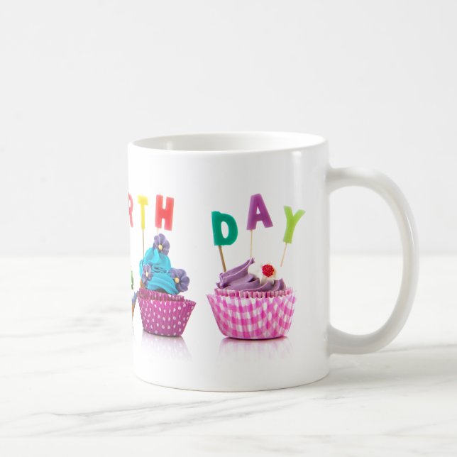 Caneca De Café Feliz aniversário - Cupcakes de café (Direita)