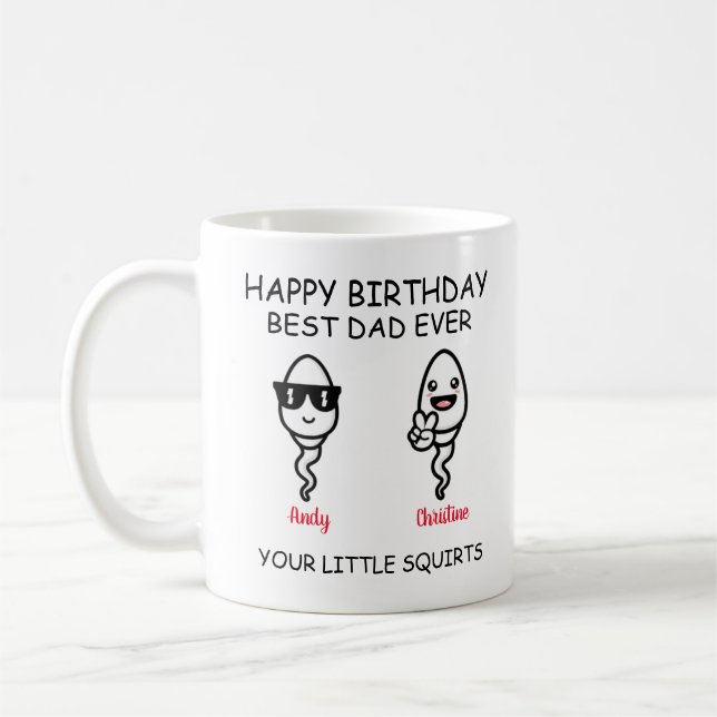 Caneca De Café Feliz aniversário das suas camisetas (Esquerda)