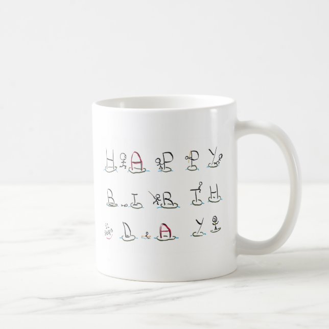 Caneca De Café Feliz Aniversário de Doze Passos (Direita)