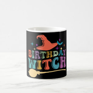Caneca De Café Feliz aniversário de Halloween, bruxa